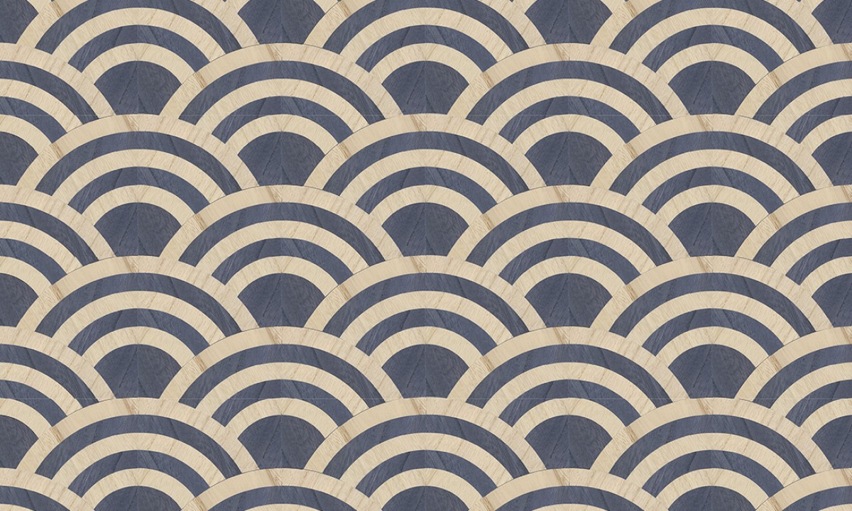 Moooi Wallcovering Tokyo Blue - Lucky O's MO3043 Birch & Blue